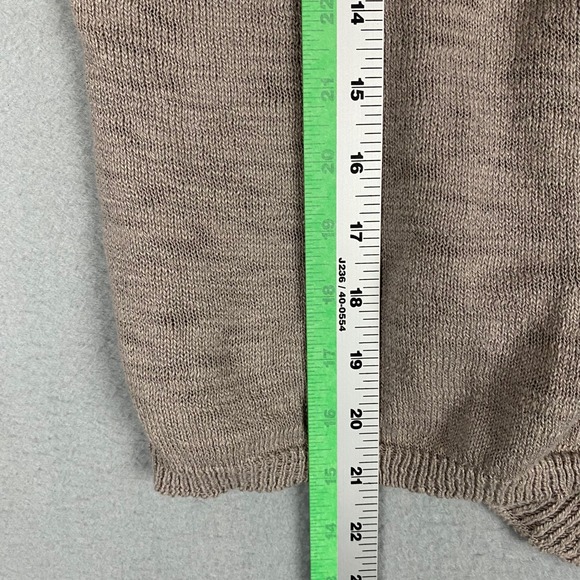 Sparrow Anthropologie Taupe Cotton Ruffle Open Front Cropped Cardigan Womens XL - Picture 8 of 8